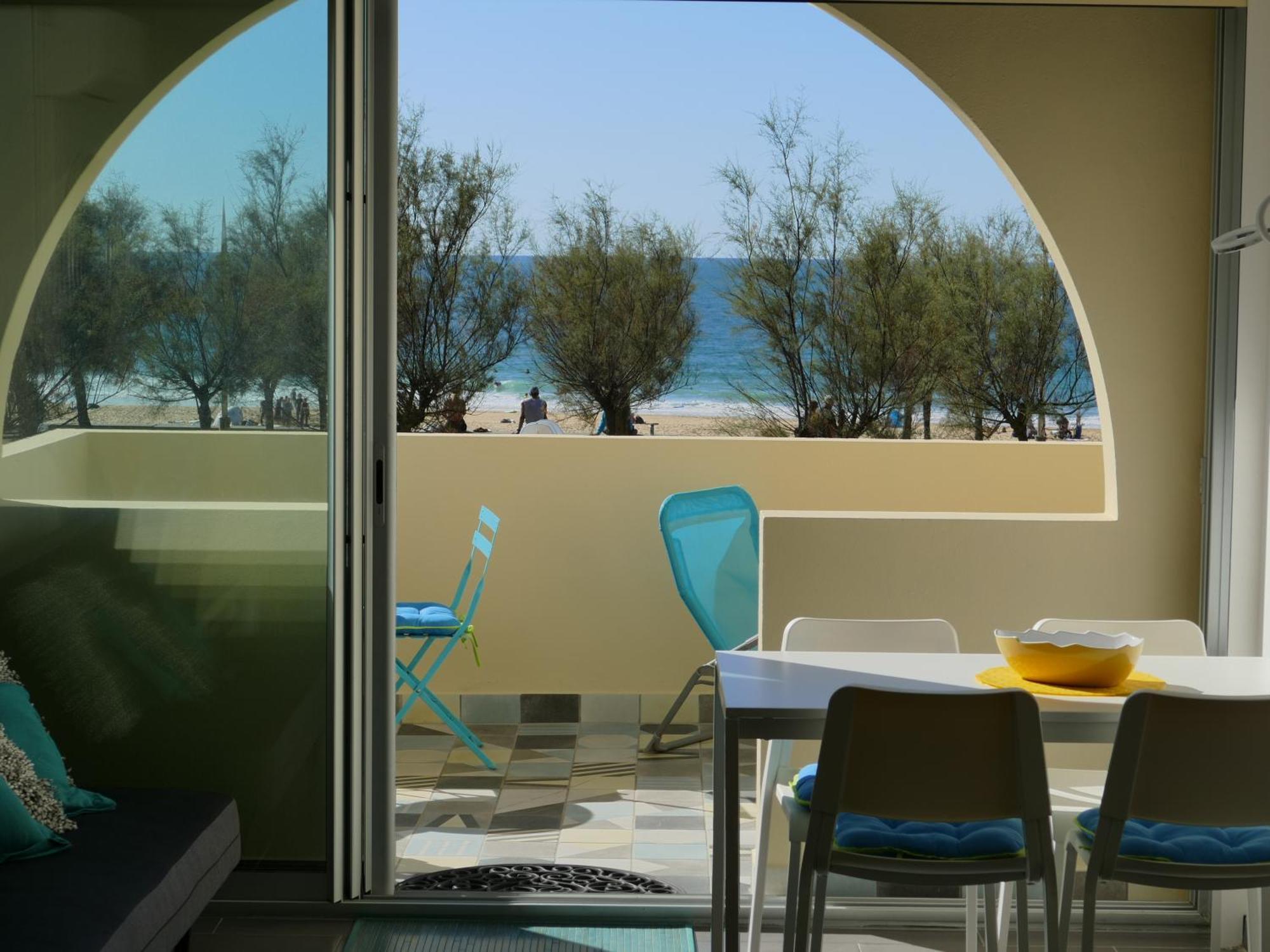 La Dune D'Or - Vue Mer, Studio Face A La Plage Avec Terrasse Soorts-Hossegor Bagian luar foto