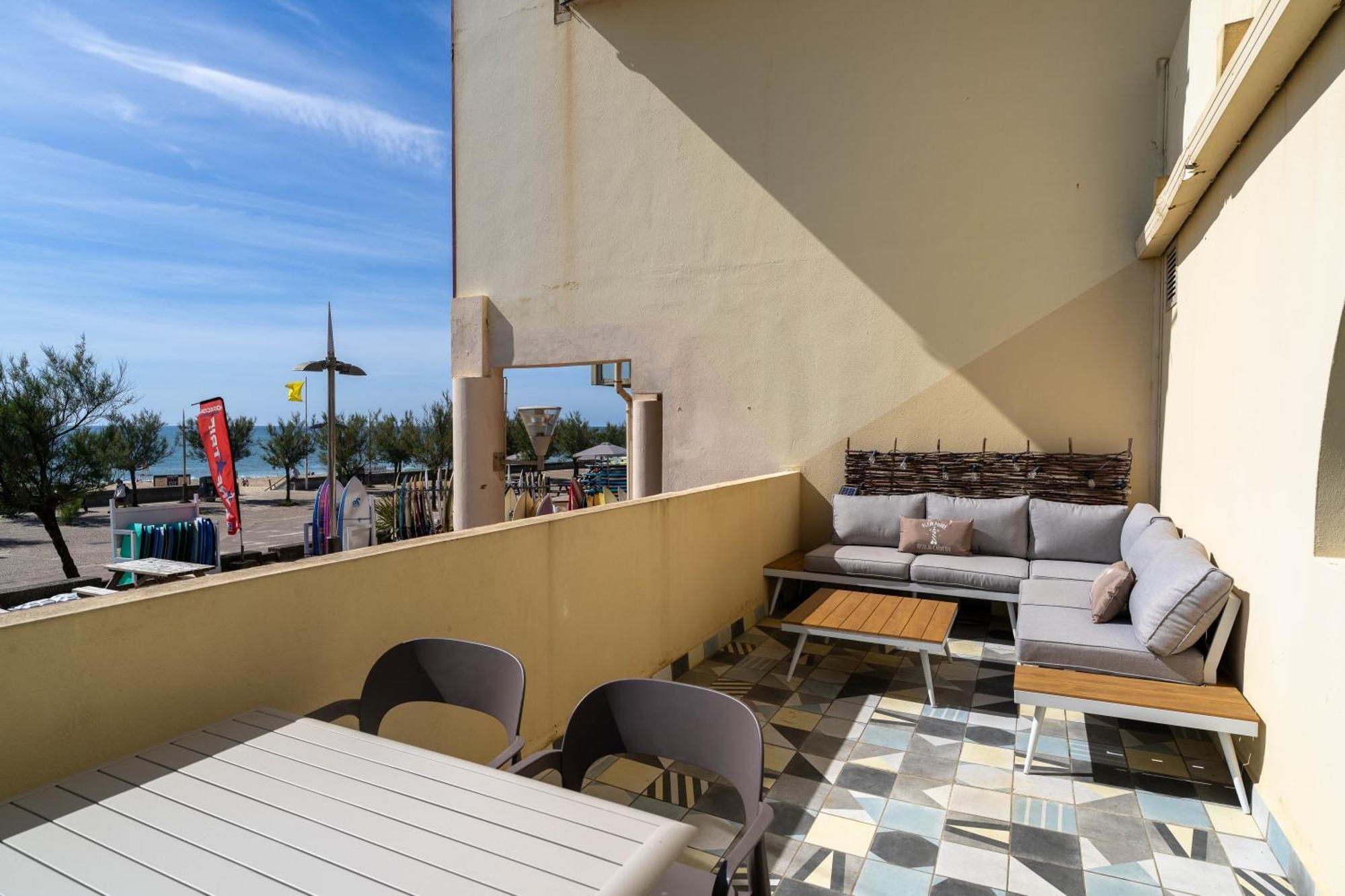 La Dune D'Or - Vue Mer, Studio Face A La Plage Avec Terrasse Soorts-Hossegor Bagian luar foto