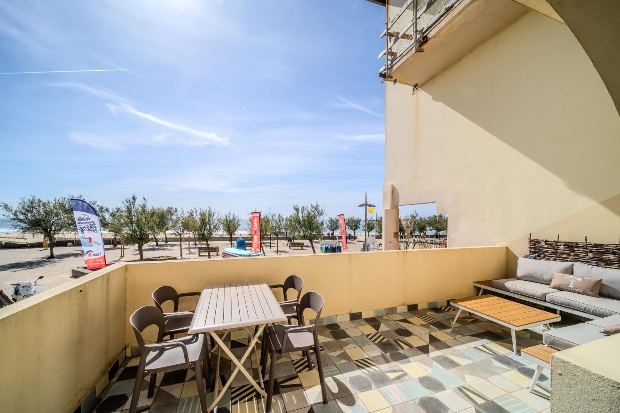 La Dune D'Or - Vue Mer, Studio Face A La Plage Avec Terrasse Soorts-Hossegor Bagian luar foto